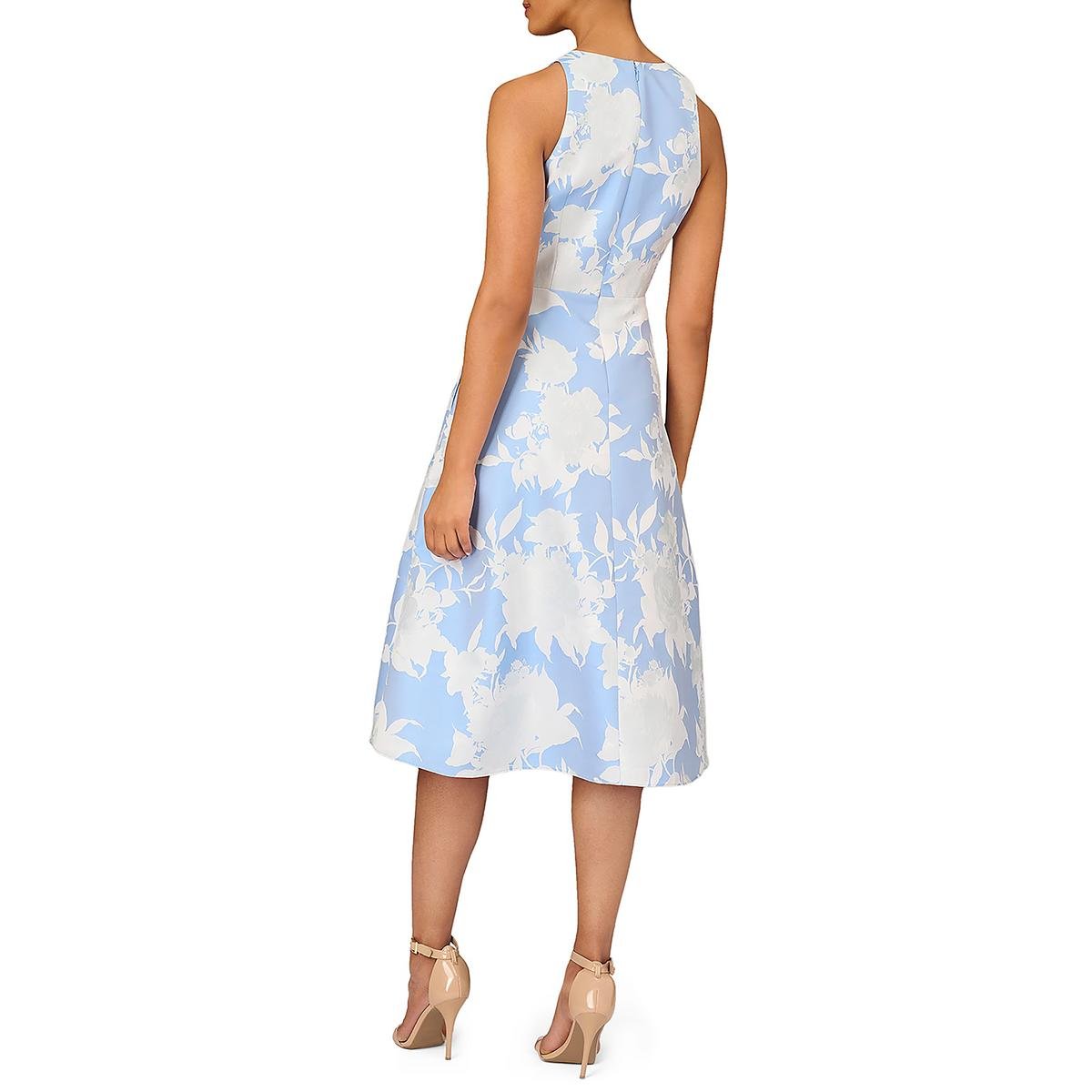 Aidan Mattox Womens Woven Floral Midi Dress - Image 2