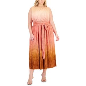 Anne Klein Womens Plus Ombre Midi Dress