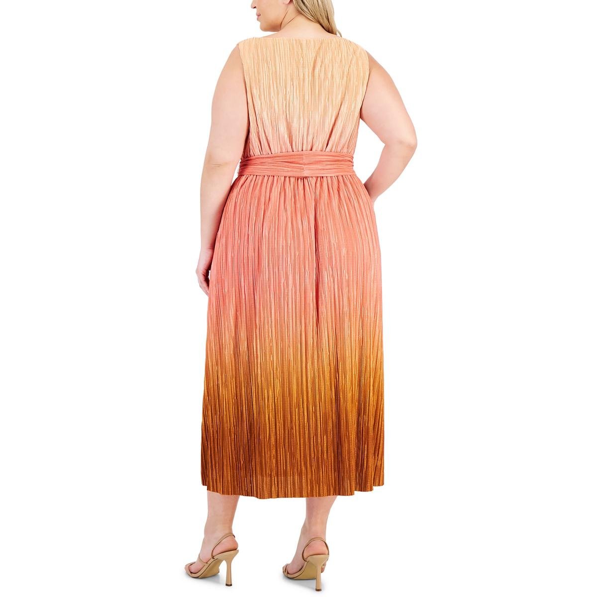 Anne Klein Womens Plus Ombre Midi Dress - Image 2