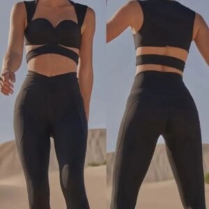 Breathable Nylon Yoga Set Sports Bra Legging Gym Fitness Sets