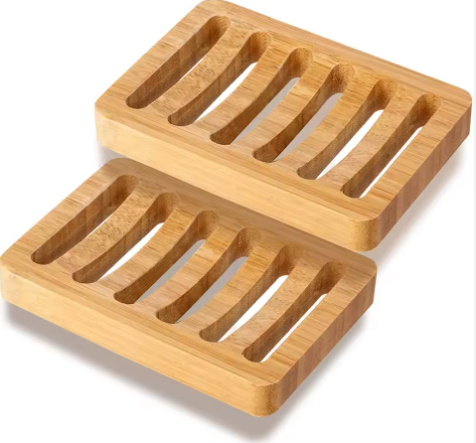 Bulk Order Small Bamboo Soap Dish Natural Bathroom Daily Necessities