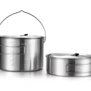 Wholesale Stainless Steel Saute Pan Camping Cookware with Lid Folding Handle Gas & Induction Ready 3-4L Capacity Outdoor Cooking