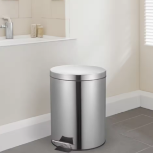Household Small Stainless Steel Trash Can Waterproof Bathroom Toilet Sanitary Bin Hygiene Bins