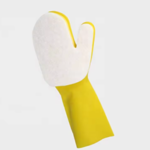 Reusable Magic Cleaning Sponge Latex Waterproof Dishwashing Gloves with Wash Scrubber for Housework Kitchen Bathroom Cleaning