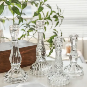 Customizable Size Color Table Top Decoration Glass Candle Holder Daily Necessities